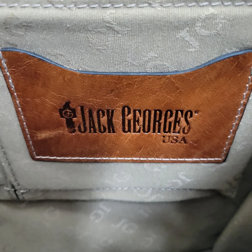 Jack George Elements Professional Leather Expandable Adult Unisex Briefcase